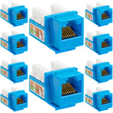 Cat6 Punch Down Keystone Jack 110 IDC RJ45 Black White Blue Green Yellow