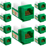 Cat6 Punch Down Keystone Jack 110 IDC RJ45 Black White Blue Green Yellow