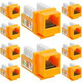 Cat6 Punch Down Keystone Jack 110 IDC RJ45 Black White Blue Green Yellow