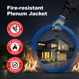 Cat5e Plenum Cable 1000ft CMP 24AWG UTP 350MHz – Bulk Ethernet Network Wire, Unshielded