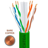 Cat6A Ethernet Cable CMR Riser 23AWG Solid Bare Copper UTP 750MHz 1000ft