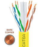 Cat6A Ethernet Cable CMR Riser 23AWG Solid Bare Copper UTP 750MHz 1000ft
