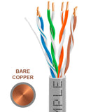 Cat5e Riser Ethernet Cable Unshielded 350MHz Solid Copper 24AWG CMR 1000ft
