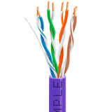 Cat5e Riser Ethernet Cable 1000ft 24AWG Solid Bare Copper 350MHz CMR ETL Listed