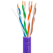 Cat5e Plenum Ethernet Cable 1000ft 24AWG Solid Bare Copper 350MHz CMP ETL Listed