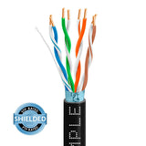 Cat5e Riser Ethernet Cable Shielded 350MHz F/UTP 24AWG CMR 1000ft