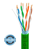 Cat5e Riser Ethernet Cable Shielded 350MHz F/UTP 24AWG CMR 1000ft