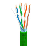 Cat5e Shielded Riser Ethernet Cable 1000ft 24AWG Solid Bare Copper 350MHz CMR ETL Listed
