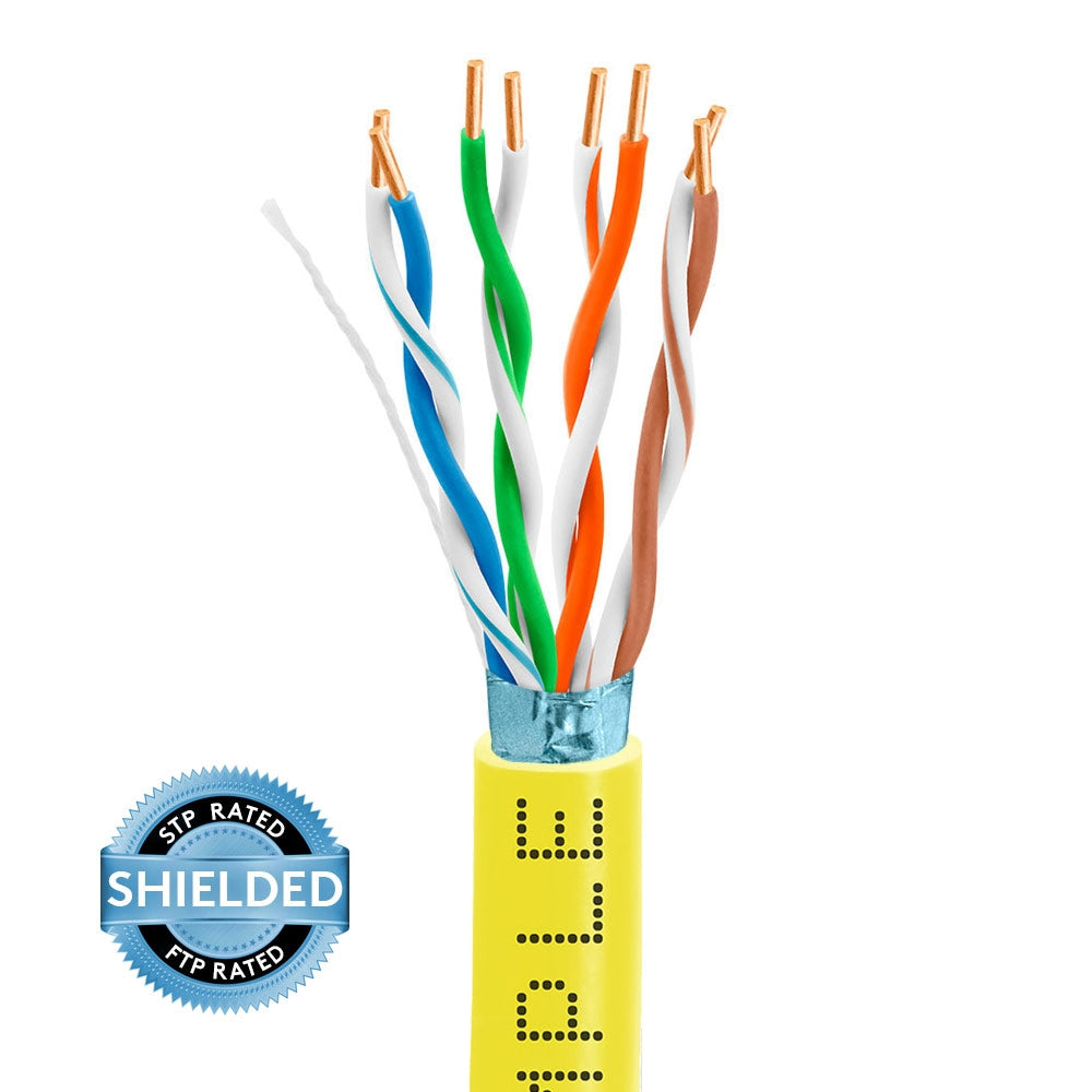 Cat5e Riser Ethernet Cable Shielded 350MHz F/UTP 24AWG CMR 1000ft