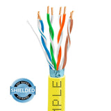 Cat5e Riser Ethernet Cable Shielded 350MHz F/UTP 24AWG CMR 1000ft