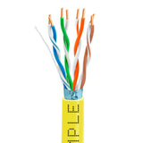 Cat5e Shielded Riser Ethernet Cable 1000ft 24AWG Solid Bare Copper 350MHz CMR ETL Listed
