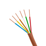 Thermostat Wire 20AWG Solid Bare Copper CMR Brown – 2 5 6 8 Conductors