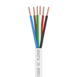 Plenum Control Cable Unshielded 18AWG 6 Conductor CMP Stranded Copper 1000ft White