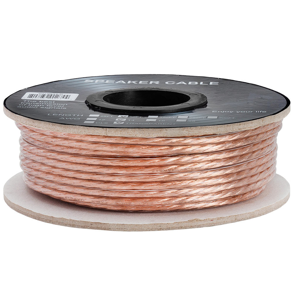 Speaker Wire 14AWG 2 Stranded Conductors Clear Jacket