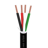 Outdoor Speaker Wire 14AWG 4 Stranded Conductors OFC Direct Burial Black 500ft
