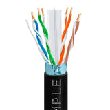 Cat6 Shielded Riser Ethernet Cable 1000ft 23AWG Solid Bare Copper 600MHz CMR ETL Listed