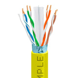 Cat6 Shielded Riser Ethernet Cable 1000ft 23AWG Solid Bare Copper 600MHz CMR ETL Listed
