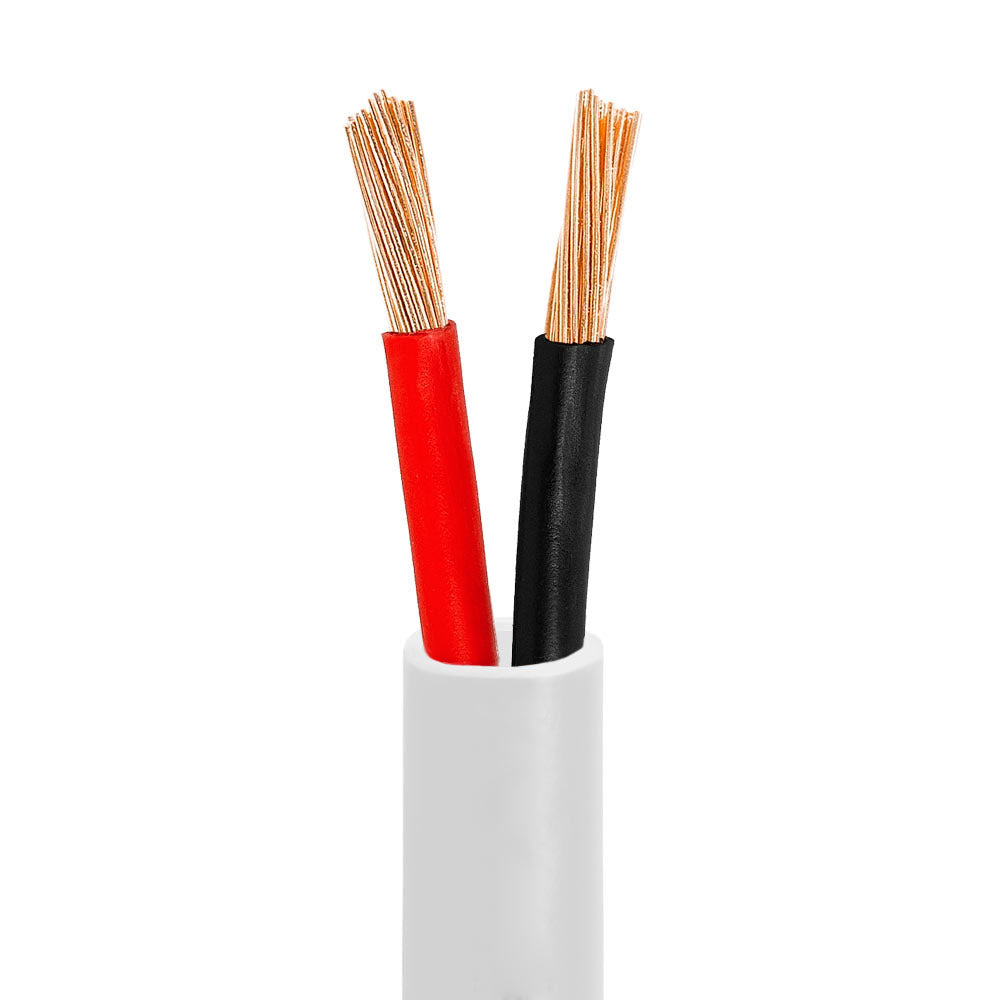 In-Wall Speaker Wire 18AWG 2 Stranded Conductors CL2 Rated White