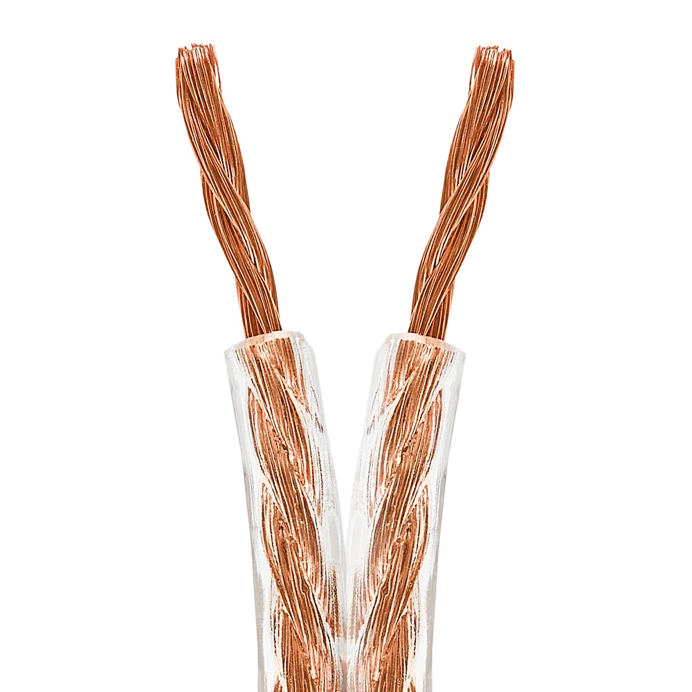Speaker Wire 14AWG 2 Stranded Conductors Clear Jacket
