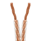 Speaker Wire 14AWG 2 Stranded Conductors Clear Jacket