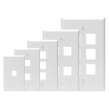 Keystone Wall Plate Single Gang White ABS 1 2 3 4 6 Port