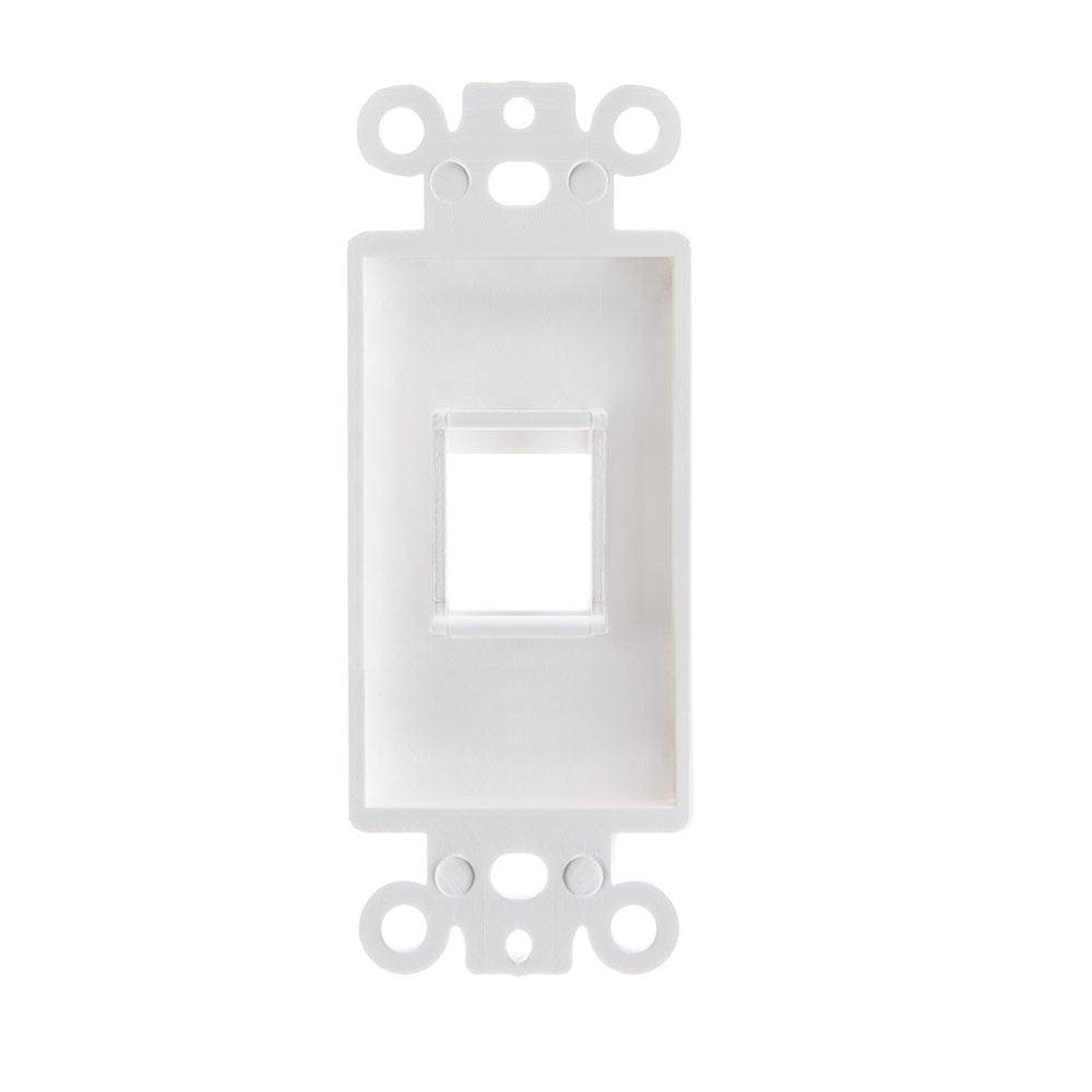 Decorator Wall Plate Insert Keystone Flexible Opening Blank Single Gang White