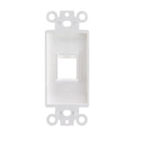 Decorator Wall Plate Insert Keystone Flexible Opening Blank Single Gang White