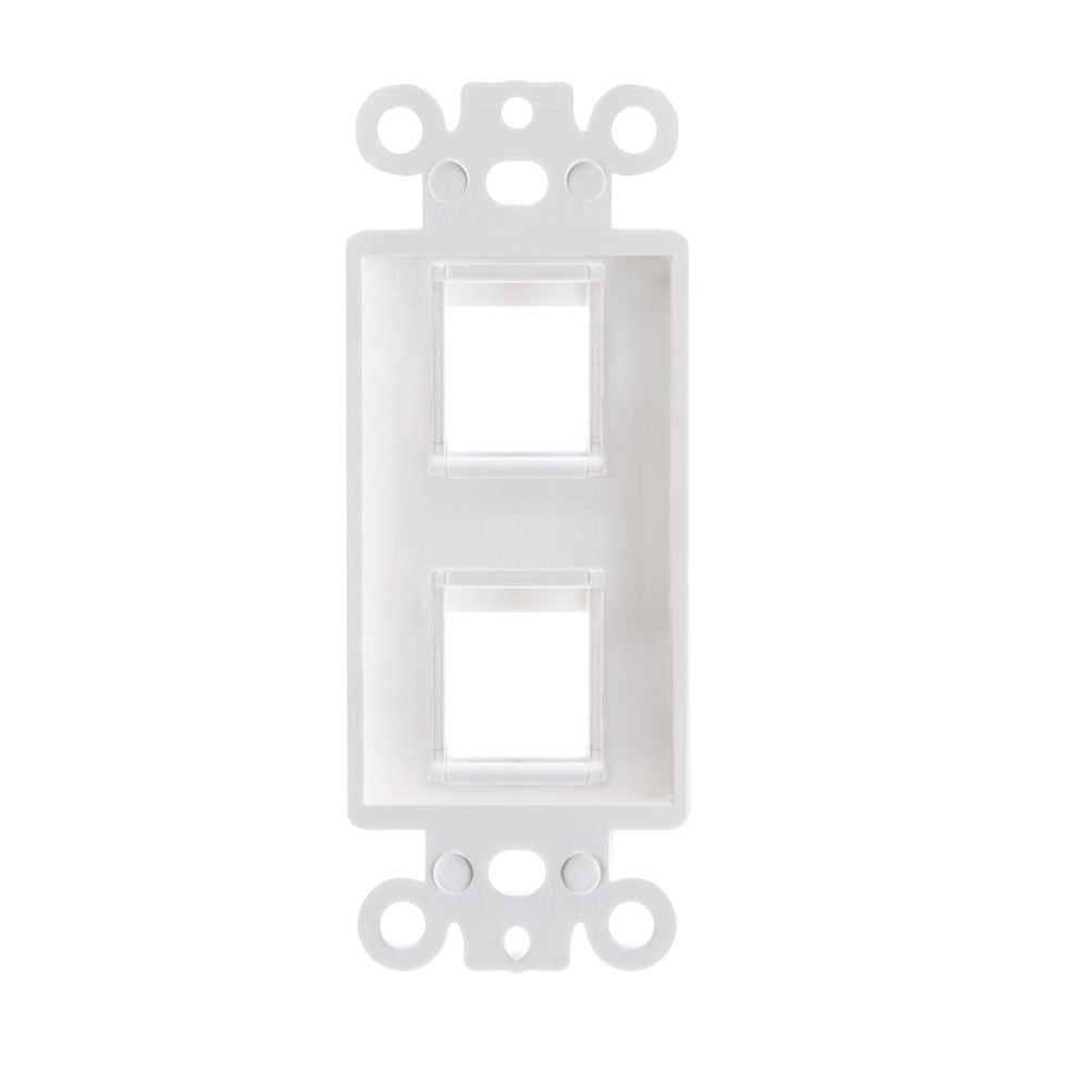 Decorator Wall Plate Insert Keystone Flexible Opening Blank Single Gang White