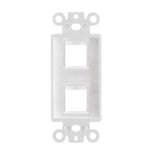 Decorator Wall Plate Insert Keystone Flexible Opening Blank Single Gang White