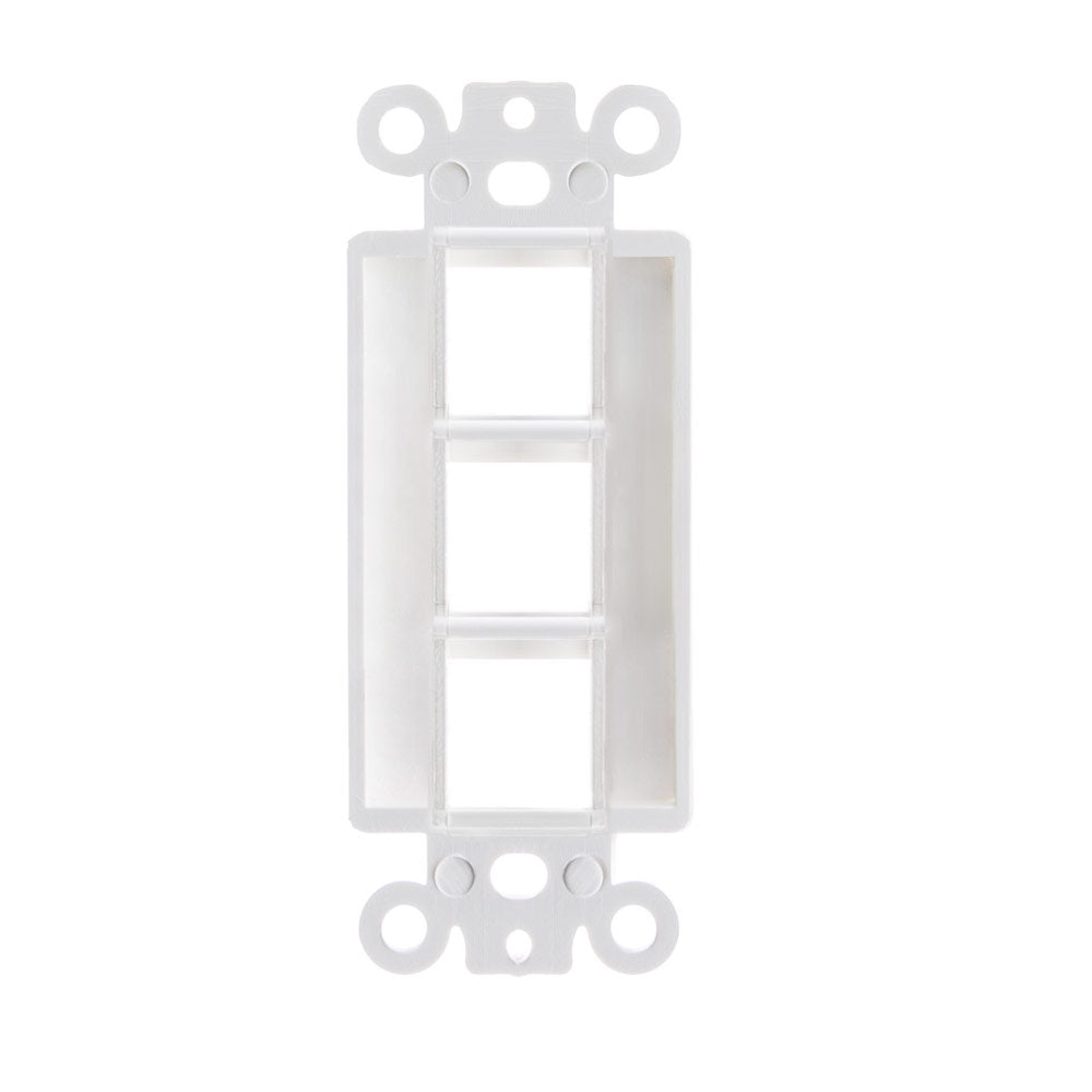 Decorator Wall Plate Insert Keystone Flexible Opening Blank Single Gang White