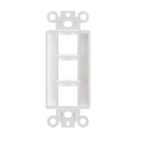 Decorator Wall Plate Insert Keystone Flexible Opening Blank Single Gang White