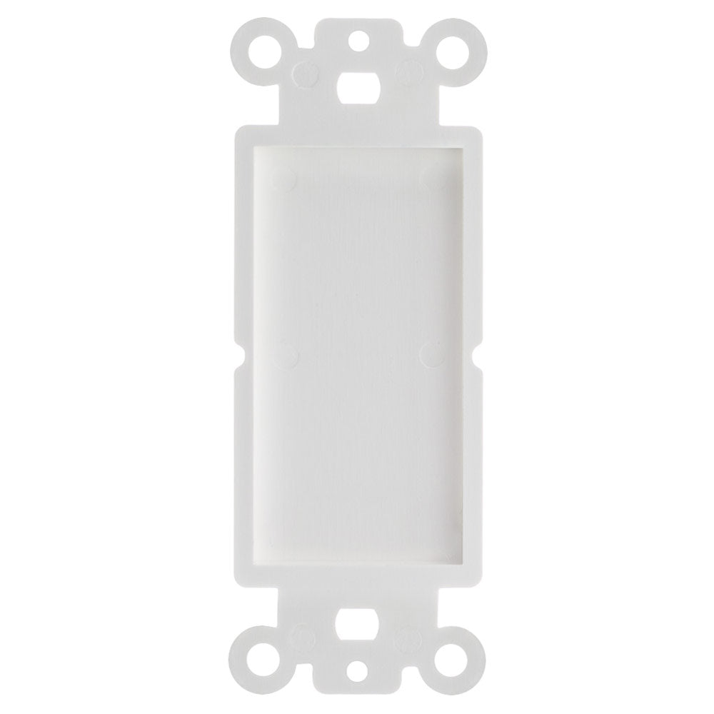 Decorator Wall Plate Insert Keystone Flexible Opening Blank Single Gang White