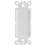 Decorator Wall Plate Insert Keystone Flexible Opening Blank Single Gang White