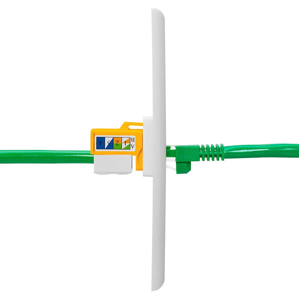 Cat5e Punch Down Keystone Jack 110 IDC RJ45 Black White Blue Green Yellow