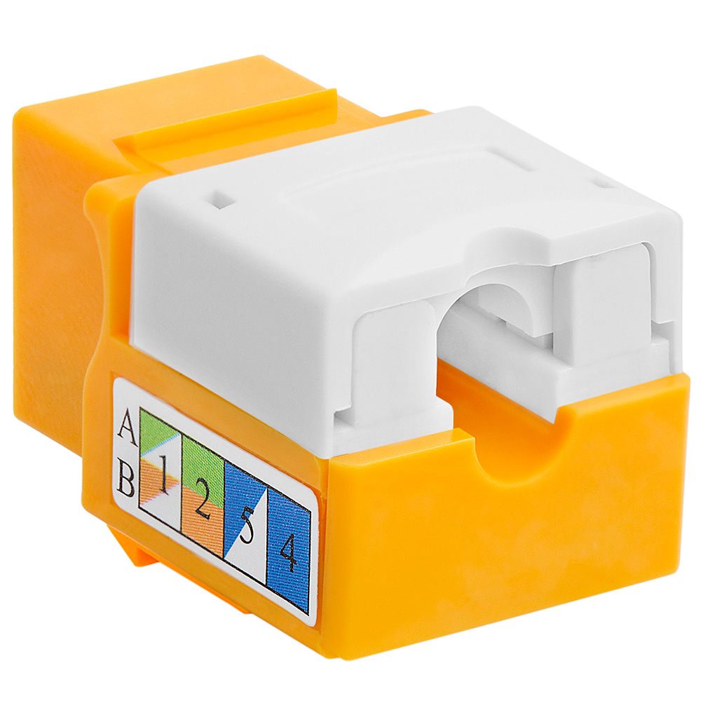 Cat5e Punch Down Keystone Jack 110 IDC RJ45 Black White Blue Green Yellow