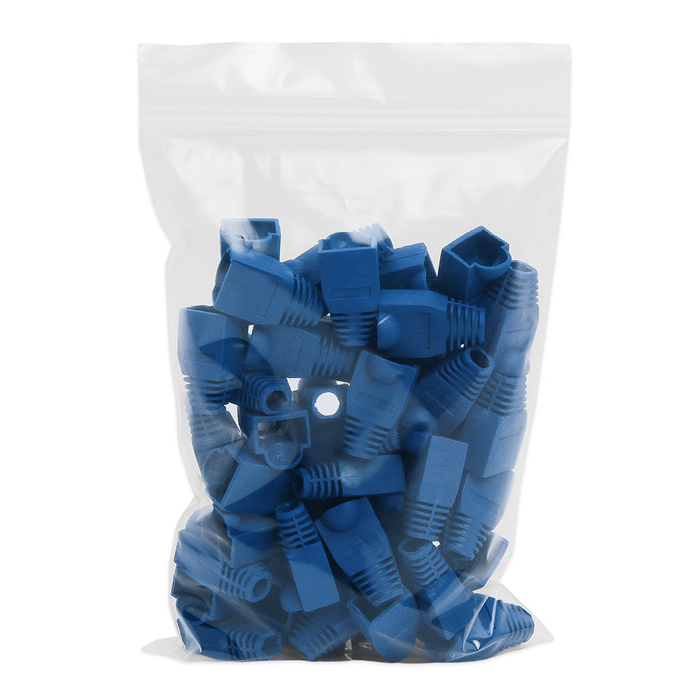 RJ45 Strain Relief Boot 50-Pack for Cat5e Cat6 Ethernet Cables 6 Colors