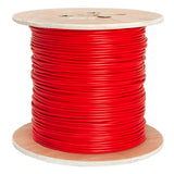 Fire Alarm Cable FPLR 16/2 Solid Bare Copper Conductor Unshielded Riser 1000ft Red