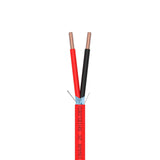 Shielded Fire Alarm Cable 18AWG 2 Solid Conductors Bare Copper FPLR Riser 1000ft Red