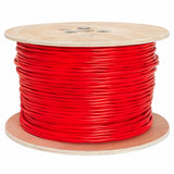 Fire Alarm Cable FPLR 18/4 Solid Bare Copper Conductor Shielded Riser 1000ft Red