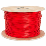 Fire Alarm Cable FPLR 14/2 Solid Bare Copper Conductor Unshielded Riser 1000ft Red