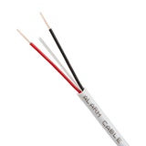Alarm Security Wire 22AWG 2 Solid Bare Copper Conductors CMR CL2R ETL Listed 500ft White