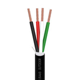 Outdoor Speaker Wire 16AWG 4 Stranded Conductors OFC Direct Burial Black 500ft