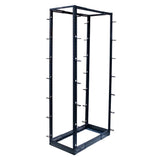 45U 4-Post Adjustable Open Frame Floor Rack for 19in Equipment 24-36in Depth Steel 1500lb