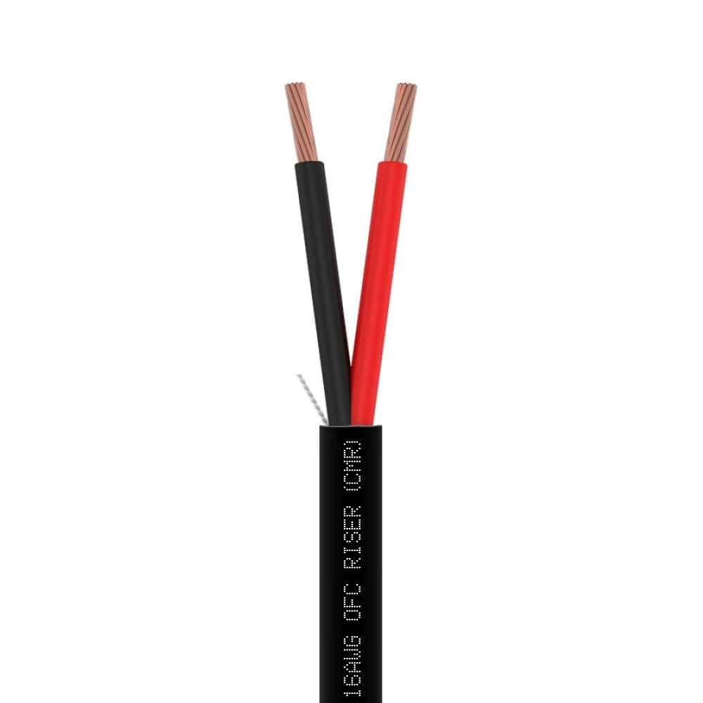 Speaker Wire 16AWG 2 Stranded Conductors OFC In-Wall CMR Riser CL3R 500ft