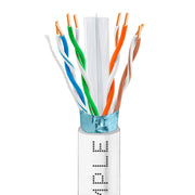Cat6 Shielded Plenum Ethernet Cable 1000ft 23AWG Solid Bare Copper 600MHz CMP ETL Listed