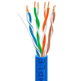 Cat5e Riser Ethernet Cable 1000ft 24AWG Solid Bare Copper 350MHz CMR ETL Listed