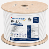 Cat6A Riser Ethernet Cable 1000ft 23AWG Solid Bare Copper 750MHz CMR PoE++ ETL Listed