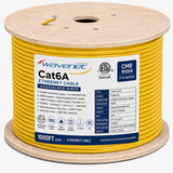 Cat6A Riser Ethernet Cable 1000ft 23AWG Solid Bare Copper 750MHz CMR PoE++ ETL Listed