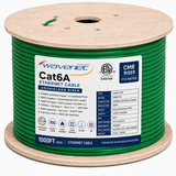Cat6A Riser Ethernet Cable 1000ft 23AWG Solid Bare Copper 750MHz CMR PoE++ ETL Listed