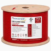 Shielded Fire Alarm Cable 14AWG 4 Solid Conductors Bare Copper FPLR Riser 1000ft Red
